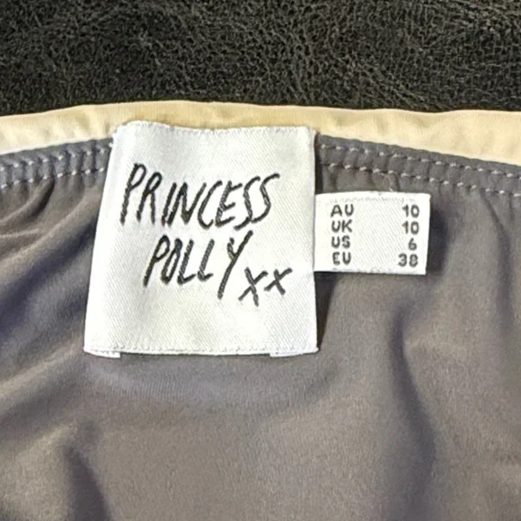 Princess Polly Gray and Cream Strapless Blouse - Picture 2 of 3